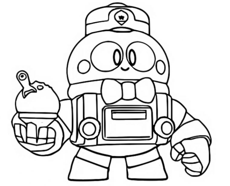 Coloriage Brawl Stars Saison 4 : Lou Avec Une Glace 8 intérieur Dessin Brawl Stars Nani