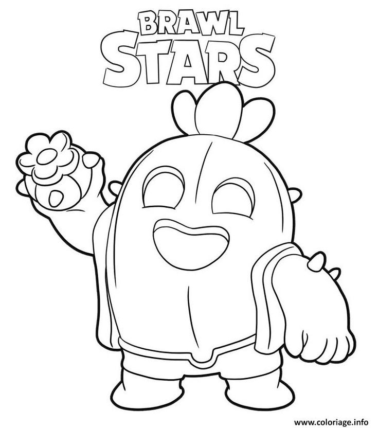 Coloriage Brawl Stars Spike À Imprimer | Coloriage, Dessin concernant Dessin Brawl Stars Penny