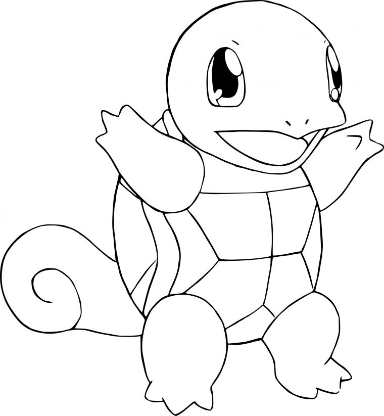 Coloriage Carapuce Pokemon À Imprimer pour Dessin Pokemon À Imprimer