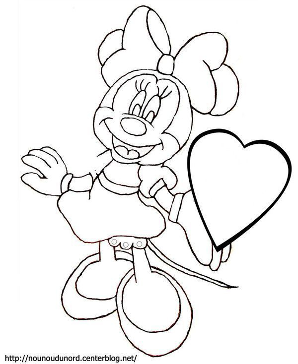 Coloriage Coeur Minnie Dessiné Par Nounoudunord concernant Dessin Minnie À Imprimer