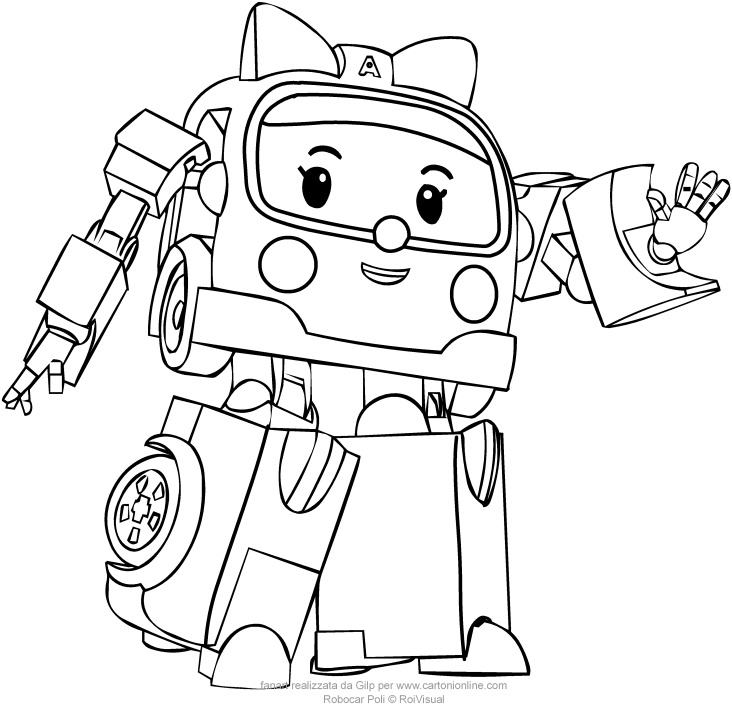 Coloriage De Amber De Robocar Poli intérieur Dessin A Imprimer Robocar Poli