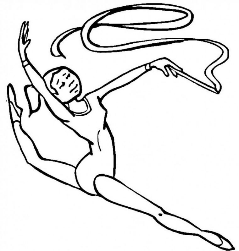 Coloriage De Gymnastique Gratuit À Imprimer Pour Les avec Coloriage Gymnastique A Imprimer