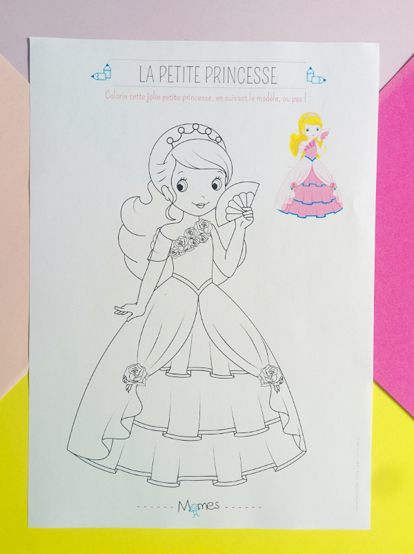 Coloriage De Princesse Avec Modèle | Momes avec Dessin Top Modèle À Imprimer