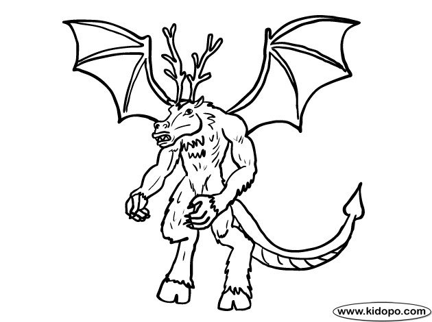 Coloriage Diable Animal Dessin Gratuit À Imprimer concernant Coloriage Diable