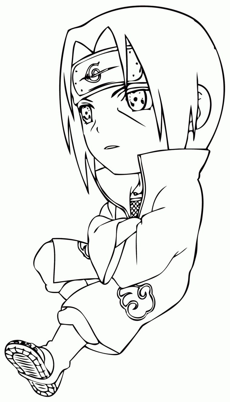 Coloriage D'Itachi Uchiwa Chibi Sur Jeux-De-Naruto serapportantà Dessin A Imprimer Sasuke