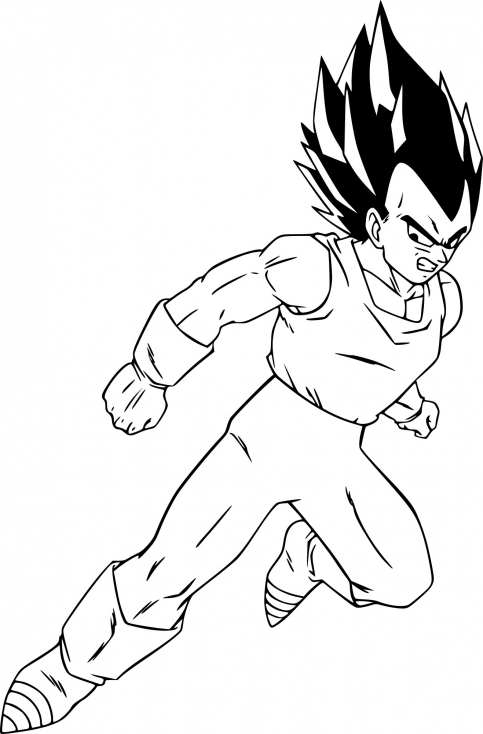 Coloriage Dragon Ball Z Vegeta À Imprimer Sur Coloriages destiné Coloriage Vegeta