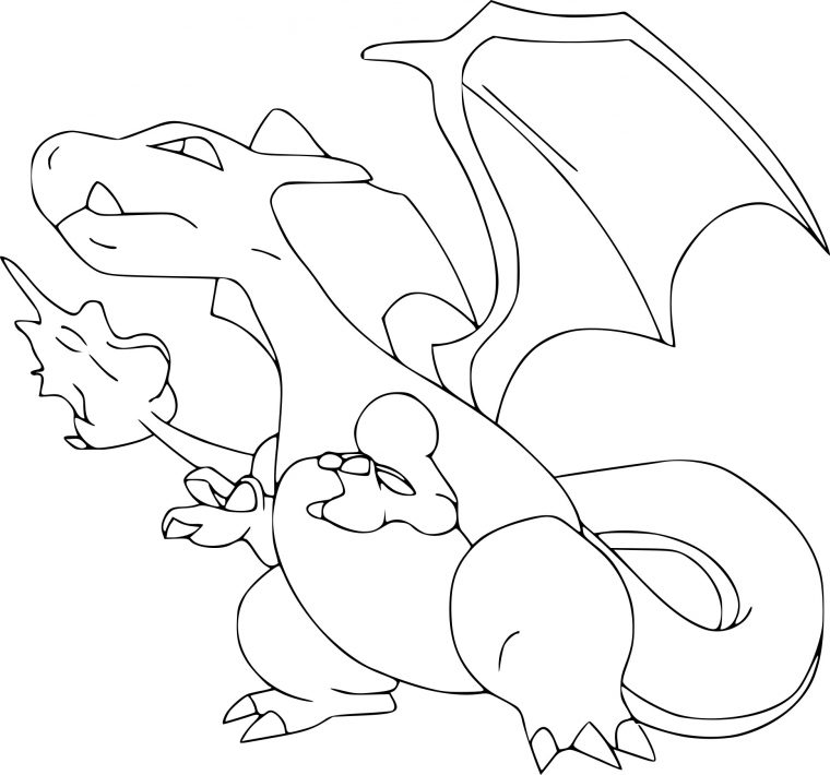 Coloriage Dragon Feu Pokemon À Imprimer Sur Coloriages serapportantà Coloriages Pokémon