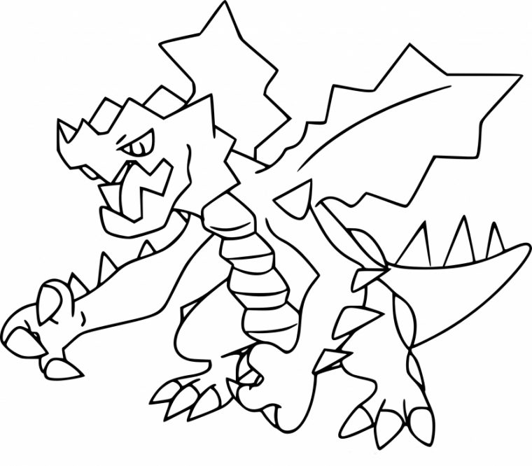 Coloriage Drakkarmin Pokemon À Imprimer pour Dessin Pokemon À Imprimer