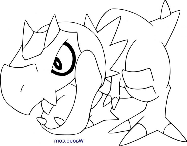 Coloriage Du Mignon Petit Pokémon Poussifeu … | Coloriage à Coloriage Lougaroc