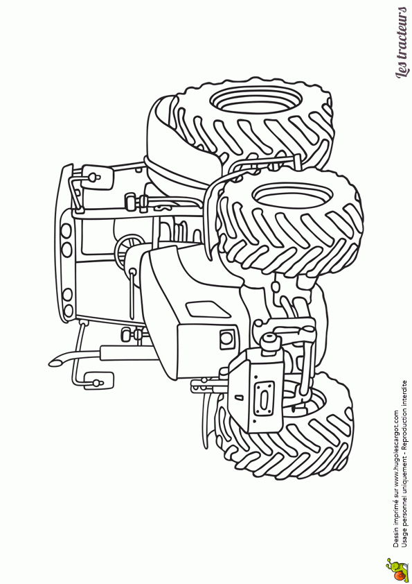 Coloriage D'Un Tracteur Pour Les Travaux De La Ferme intérieur Dessin Tracteur À Imprimer