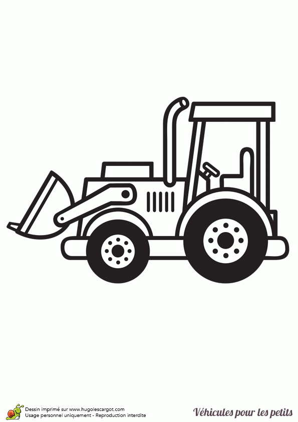 Coloriage D'Un Véhicule Pour Les Petits, Un Tracteur pour Dessin Tracteur À Imprimer