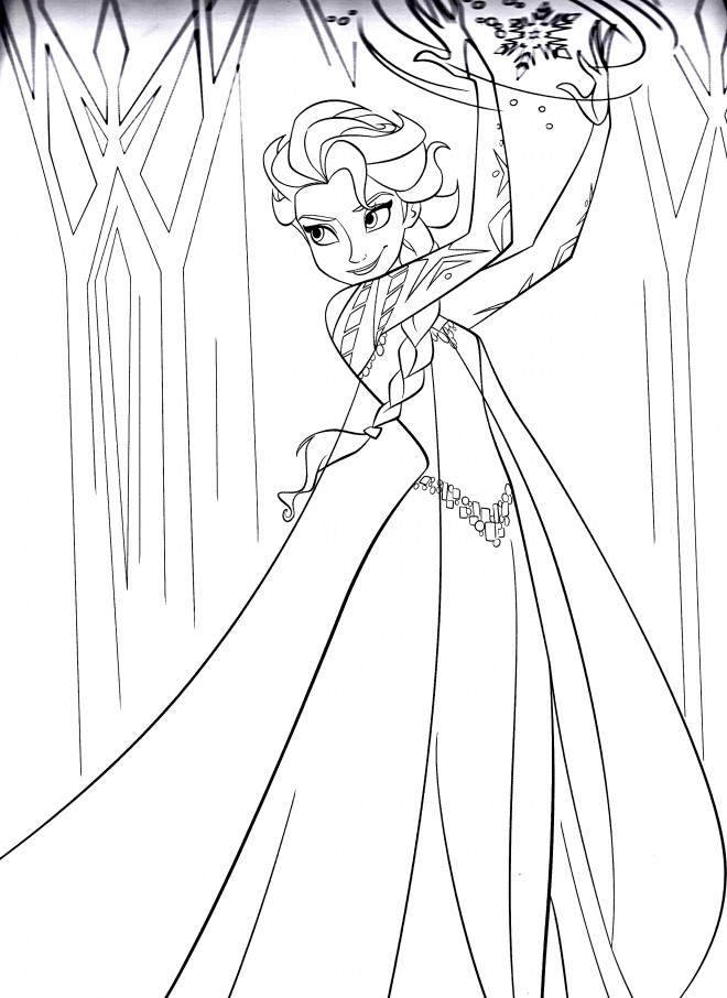 Coloriage Elsa Reine Des Neiges Dessin Gratuit À Imprimer pour Coloriage Reine Des Neiges À Imprimer