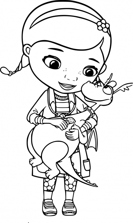 Coloriage Fille Docteur La Peluche À Imprimer Sur serapportantà Coloriage A Imprimer Fille