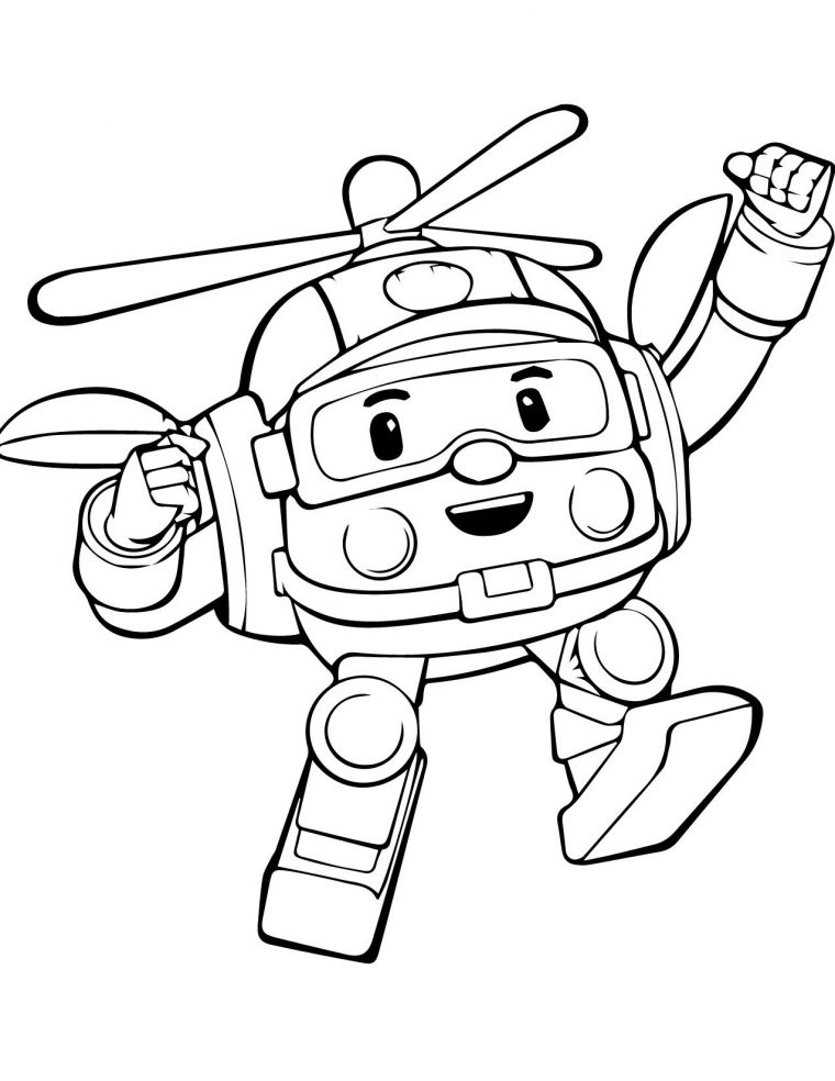 Coloriage Fr: Coloriage Dessin Anime Robocar Poli dedans Coloriage Robocar Poli