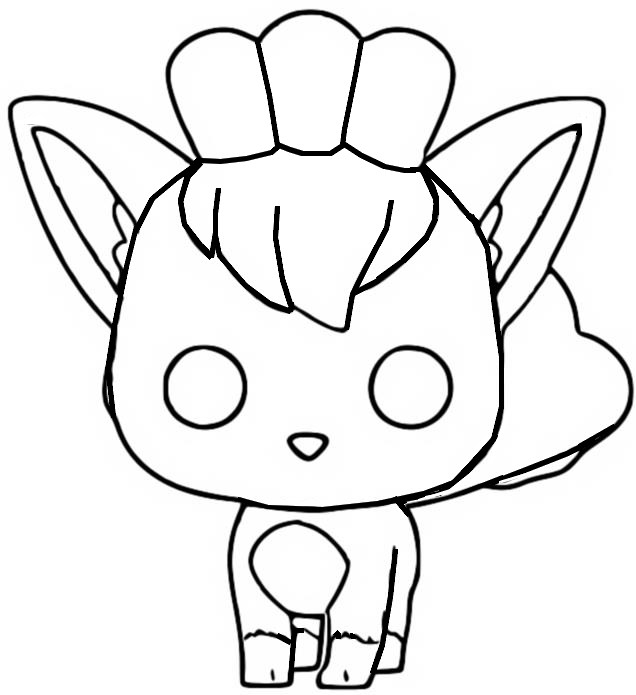 Coloriage Funko Pop Pokémon : Vulpix – Goupix 8 avec Dessin De Goupix