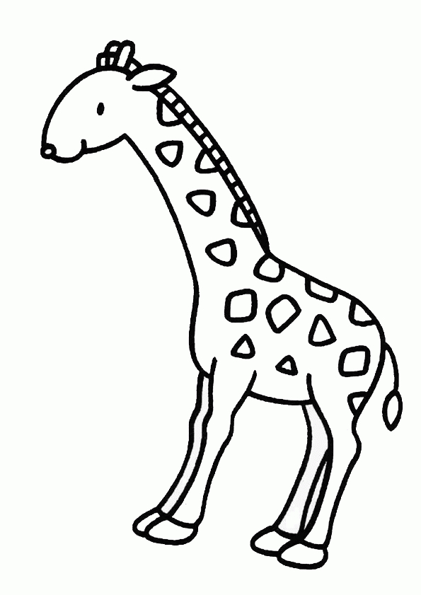 Coloriage Girafe 4 Sur Hugolescargot encequiconcerne Dessin Facile Girafe