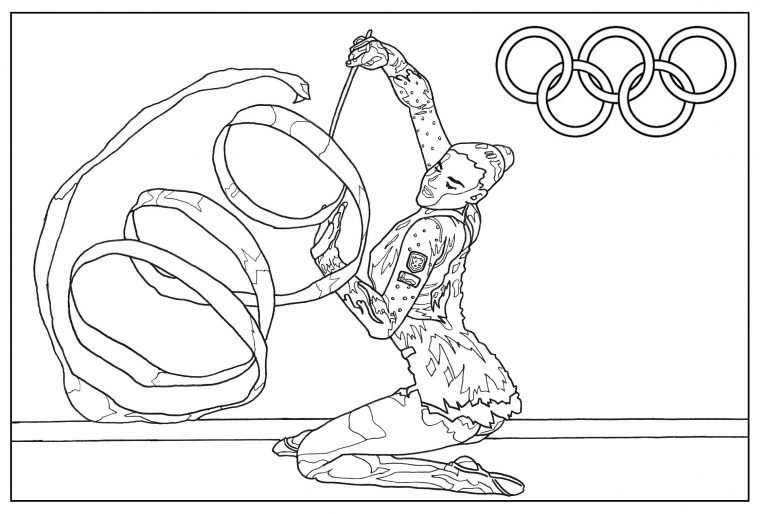 Coloriage Gymnastique Artistique | Coloriage Kids pour Coloriage Gymnastique A Imprimer