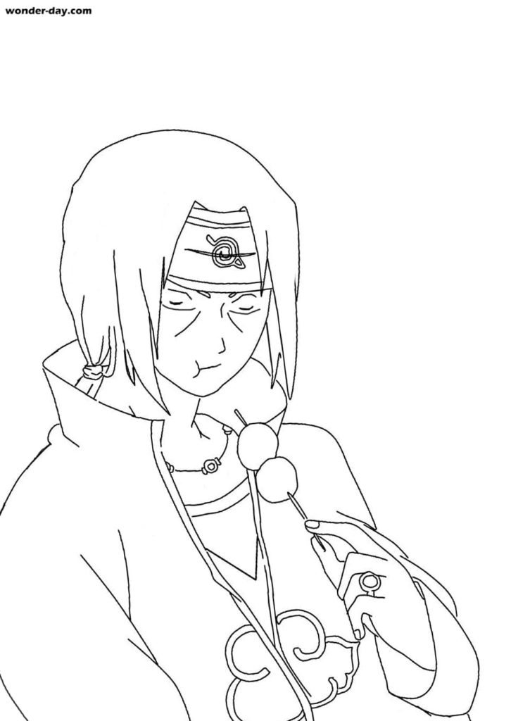 Coloriage Itachi Uchiha . Coloriage Gratuit À Imprimer avec Dessin Itachi A Imprimer