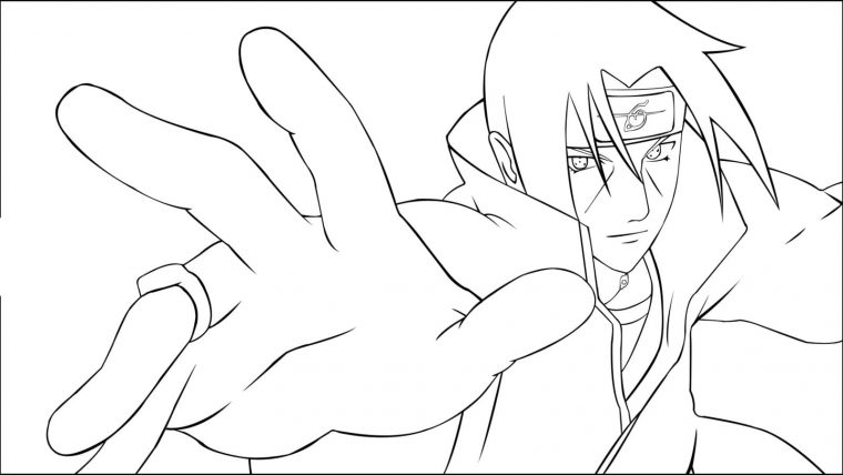 Coloriage Itachi Uchiha . Coloriage Gratuit À Imprimer concernant Itachi Dessin A Colorier