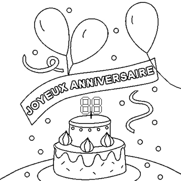 Coloriage Joyeux Anniversaire En Ligne Gratuit À Imprimer tout Dessin Joyeux Anniversaire Mamie