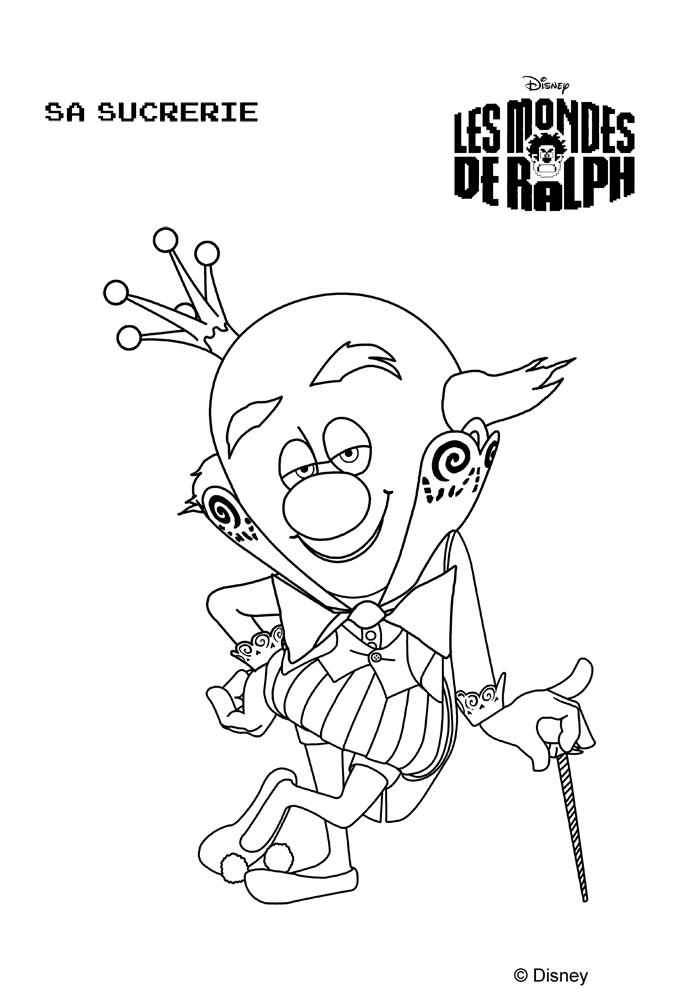 Coloriage Les Mondes De Ralph – Sa Sucrerie A Imprimer concernant Coloriage Le Monde De Ralph