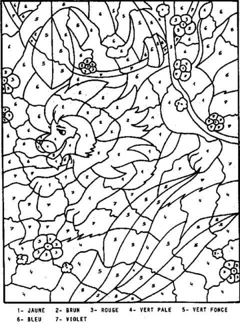 Coloriage Magique Lion Dessin Gratuit À Imprimer concernant Coloriage Adulte À Imprimer Avec Codé Couleur