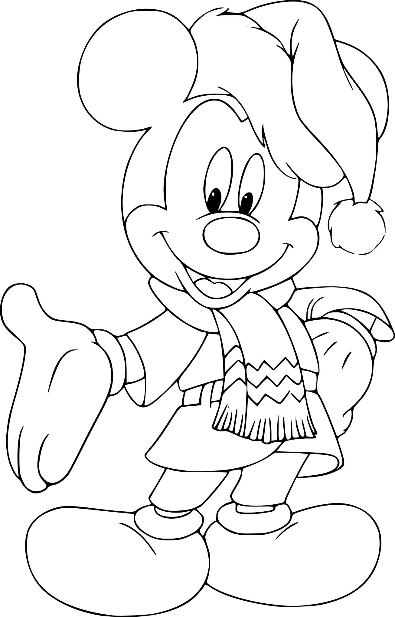 Coloriage Mickey Noel À Imprimer avec Coloriage Salameche A Imprimer