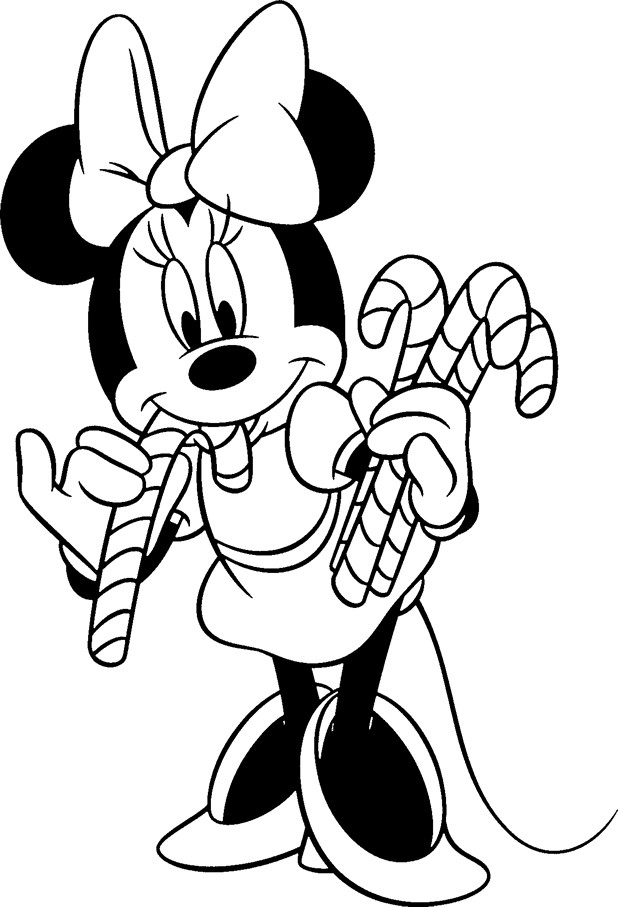 Coloriage Minnie Noel En Couleur Dessin Gratuit À Imprimer avec Dessin Minnie À Imprimer