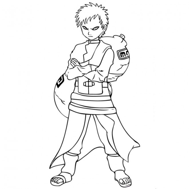 Coloriage Naruto Gaara Dessin Gratuit À Imprimer serapportantà Itachi Dessin A Colorier