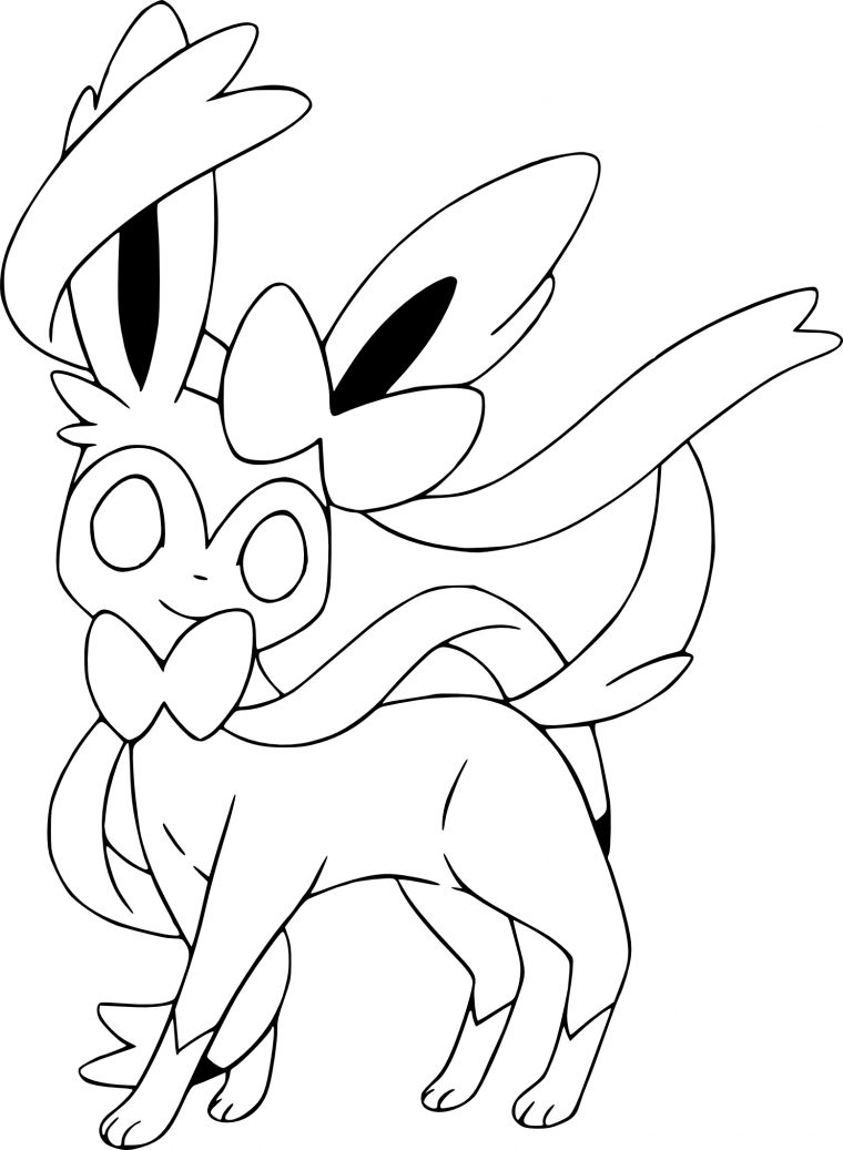 Coloriage Nymphali Pokemon X Et Y Gratuit À Imprimer serapportantà Coloriage Pokemon Legendaire À Imprimer Gratuit