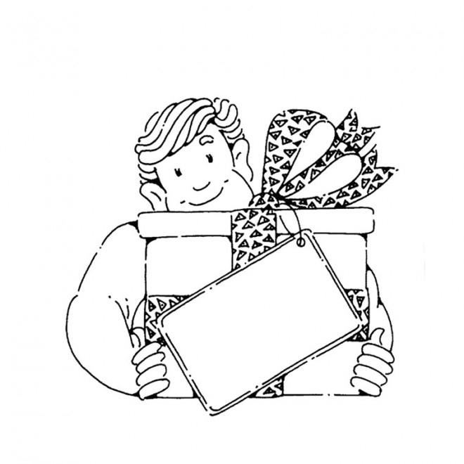 Coloriage Papa Et Cadeau Dessin Gratuit À Imprimer intérieur Coloriage Joyeux Anniversaire Papa