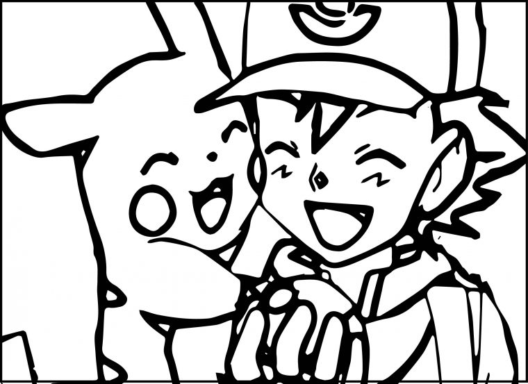 Coloriage Pikachu Et Sacha À Imprimer Sur Coloriages tout Dessin De Sacha Et Pikachu En Couleur