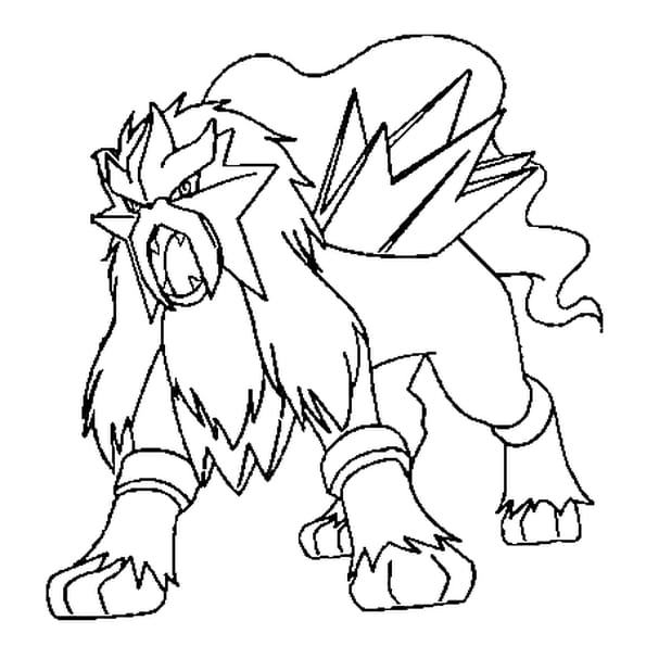 Coloriage Pokémon Entei En Ligne Gratuit À Imprimer encequiconcerne Coloriage Pokemon Legendaire À Imprimer Gratuit