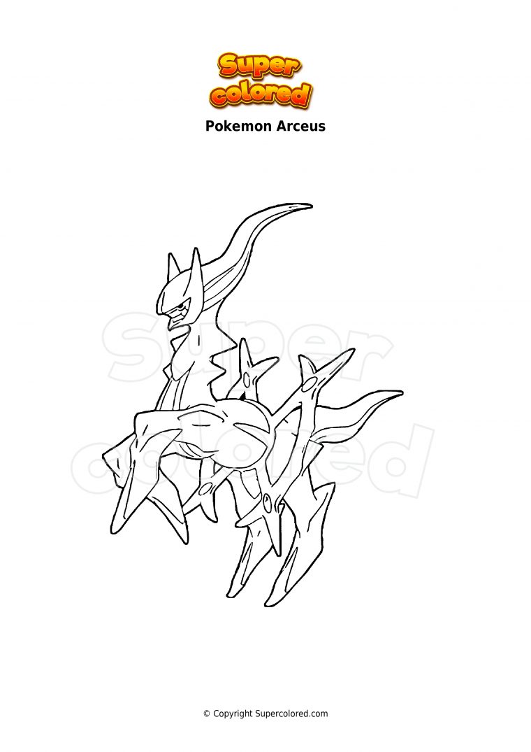 Coloriage Pokemon Flamajou – Supercolored à Coloriage Pokemon Arceus