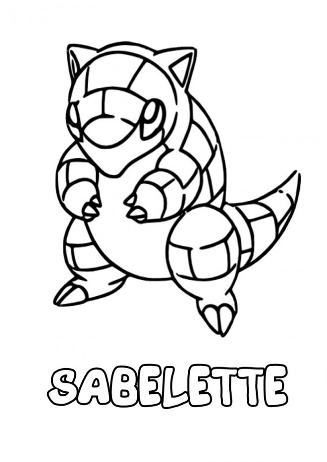 Coloriage Pokémon Sabelette En Couleur Dessin Gratuit À dedans Dessin Pokemon Evoli En Couleur