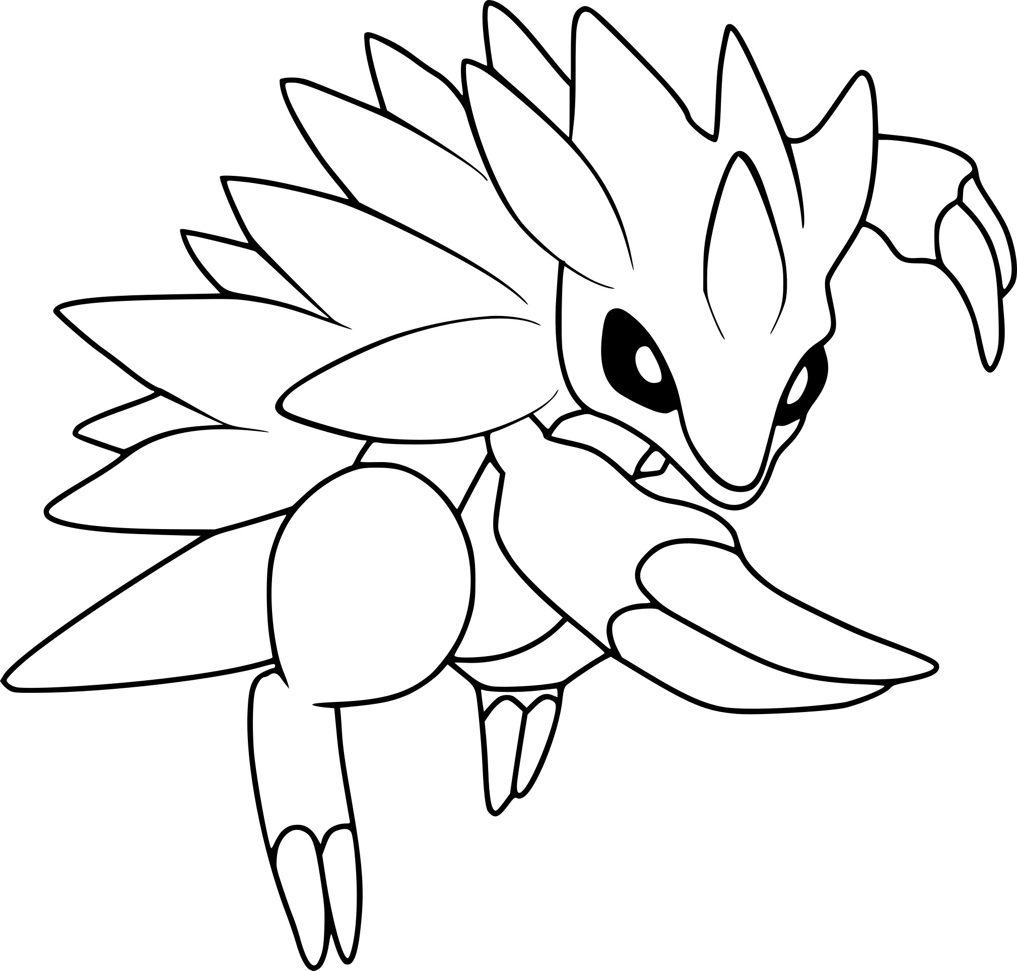 Coloriage Sablaireau Pokemon À Imprimer Sur Coloriages avec Coloriages Pokémon