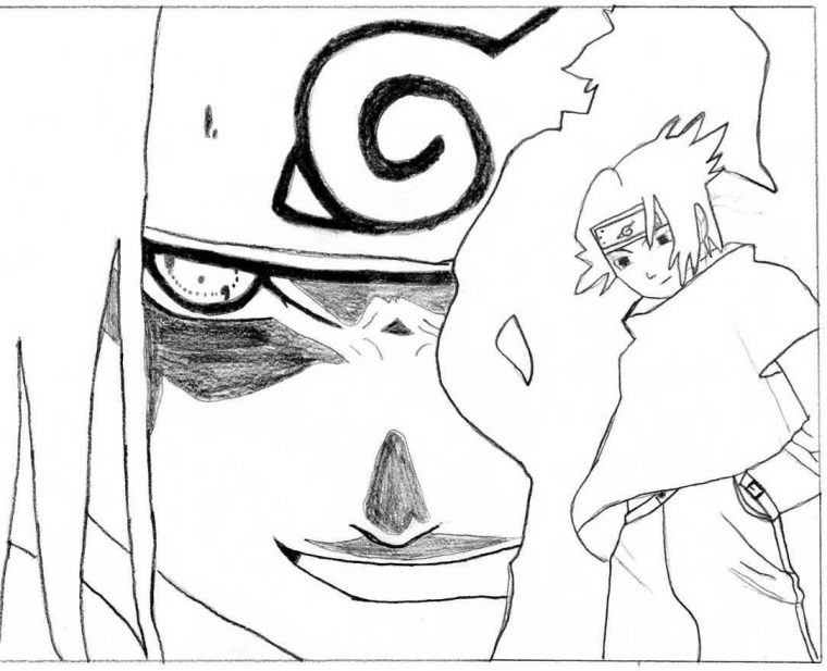 Coloriage Sasuke Rinnegan encequiconcerne Coloriage Sharingan