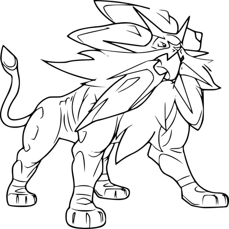 Coloriage Solgaleo Pokemon Imprimer Avec Coloriage Pokemon intérieur Coloriage Tokorico