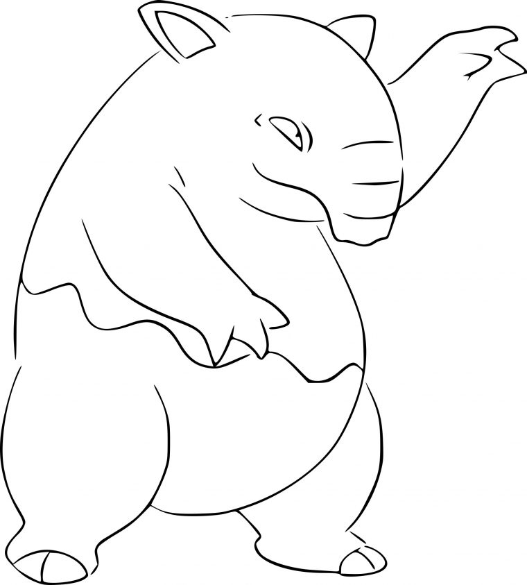 Coloriage Soporifik Pokemon À Imprimer Sur Coloriages avec Coloriage Poussifeu