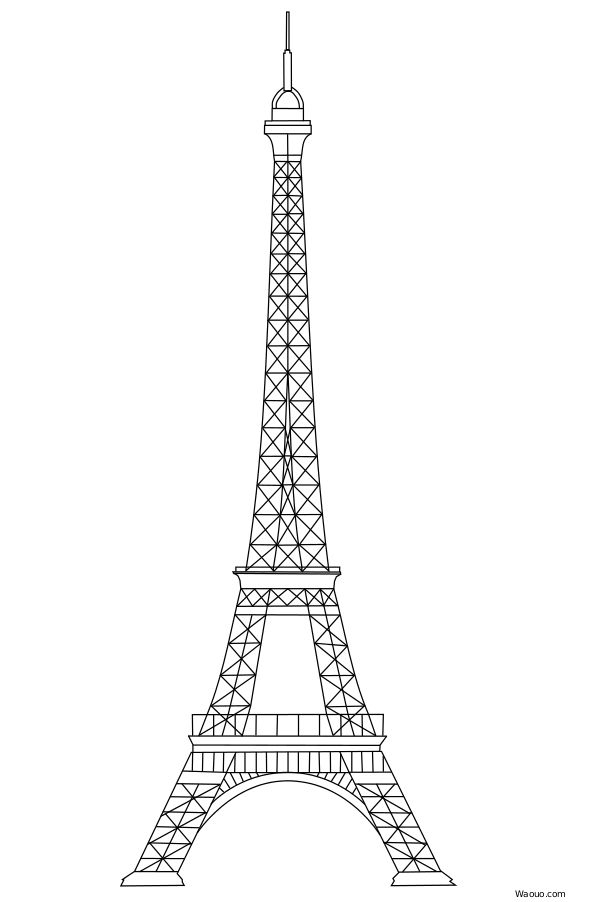 Coloriage Tour Eiffel À Colorier – Dessin À Imprimer pour Comment Dessiner Tour Eiffel