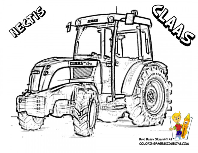 Coloriage Tracteur Claas Nectis Dessin Gratuit À Imprimer à Coloriage Tracteur Fendt