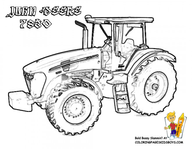 Coloriage Tracteur John Deere À Télécharger concernant Coloriage Tracteur Fendt