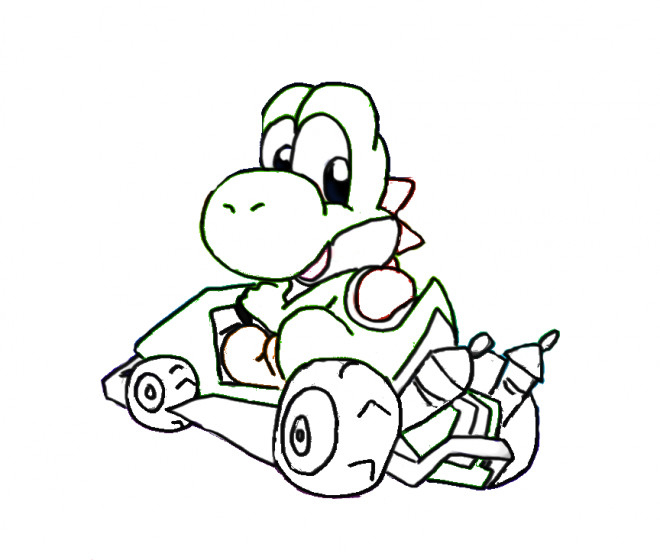 Coloriage Yoshi – Freiraum Praxis destiné Dessin Yoshi Facile