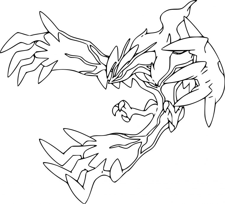 Coloriage Yveltal Pokemon À Imprimer concernant Coloriages Pokémon