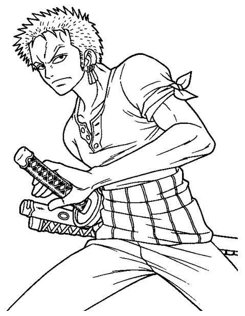 Coloriage Zoro One Piece À Imprimer Sur Coloriages encequiconcerne Coloriage À Imprimer One Piece