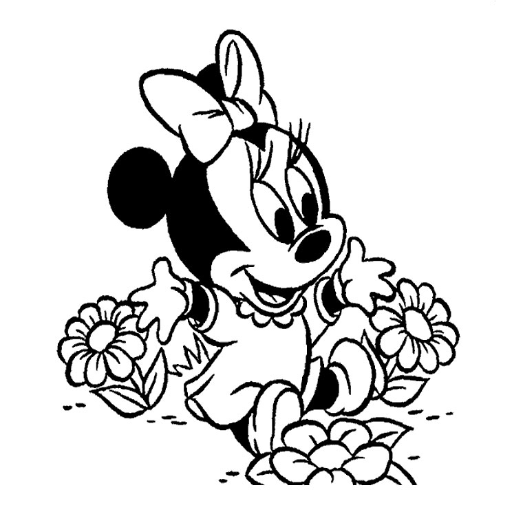 Coloriages À Imprimer : Minnie Mouse, Numéro : 55268 à Dessin Minnie À Imprimer