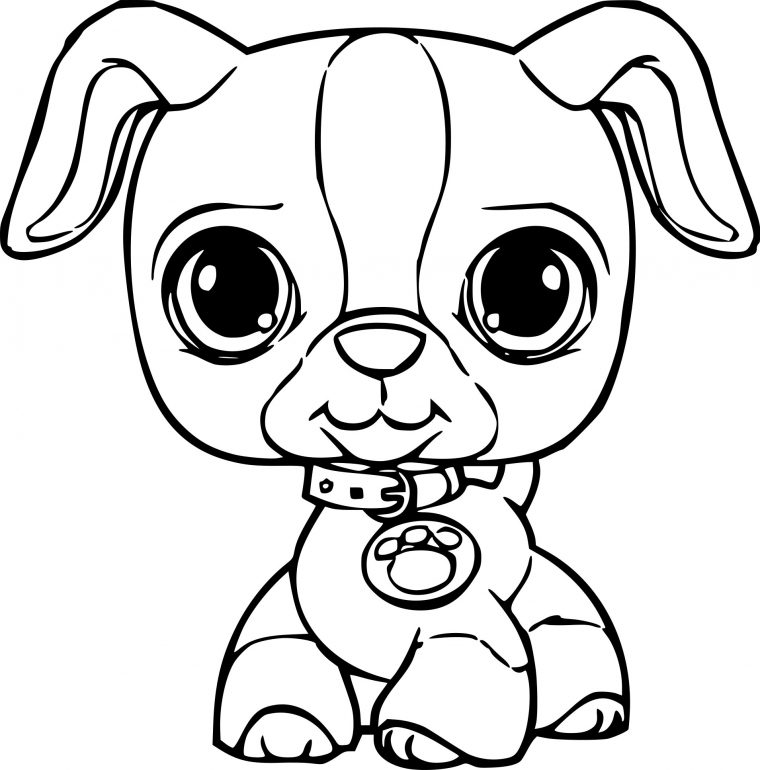 Coloriages À Imprimer : Petshop, Numéro : Dd32461E dedans Coloriage Tete De Chien