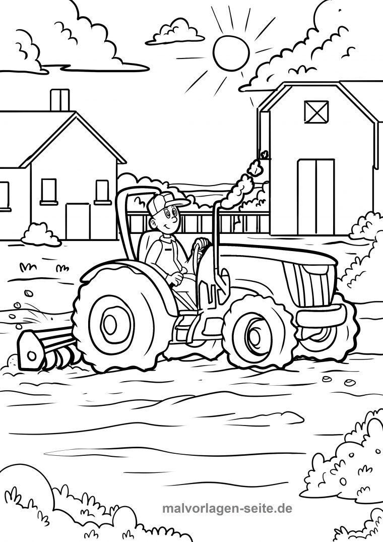 Coloriages À Imprimer : Tracteur, Numéro : 1D81Dd3 avec Dessin Tracteur À Imprimer