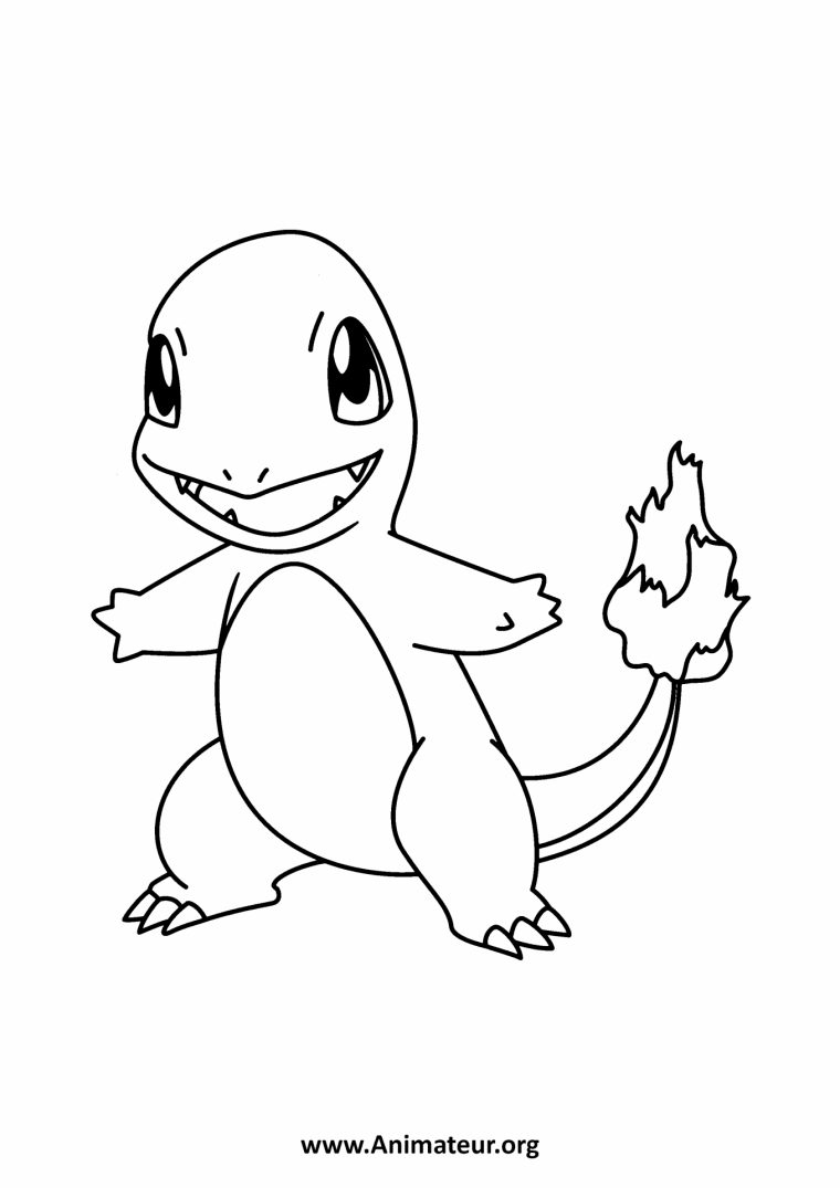 Coloriages De Pokémon À Imprimer Gratuitement Pour Les Enfants concernant Coloriage Salamèche