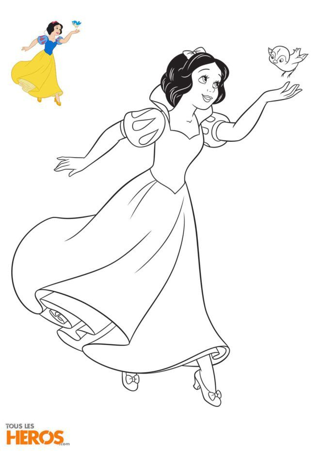 Coloriages Disney Princesses : Blanche-Neige Avec Un encequiconcerne Dessin Top Modèle À Imprimer